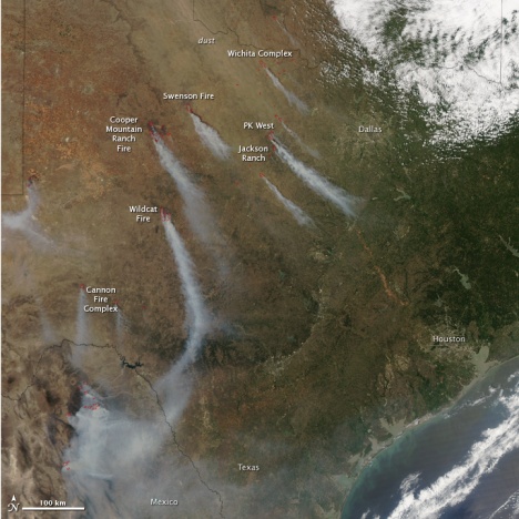 texas wildfires pictures. Texas wildfires satellite