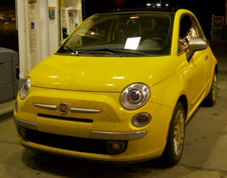 Wow a yellow Fiat 500 brings back some awesome travel memories of almond 